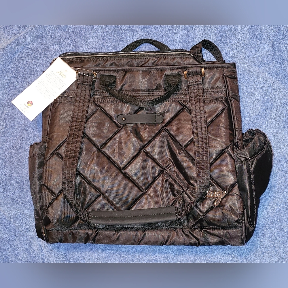 Lug Cabby SE - black with abstract fern interior lining
